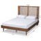 Baxton Studio Kioshi Mid-Century Modern Transitional Ash Walnut Finished Wood Queen Size Platform Bed 180-11152-9814-Zoro - alternate 7